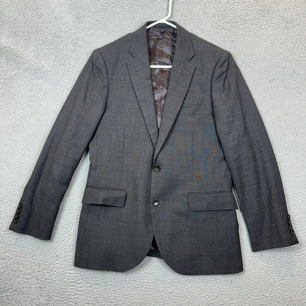 J Crew Ludlow Slim 2 Piece Suit 38S Charcoal Grey Tollegno 3D Wool 32x30 Pants - Picture 3 of 16